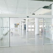 Does a glass sensor door need to be equipped with a positioning system